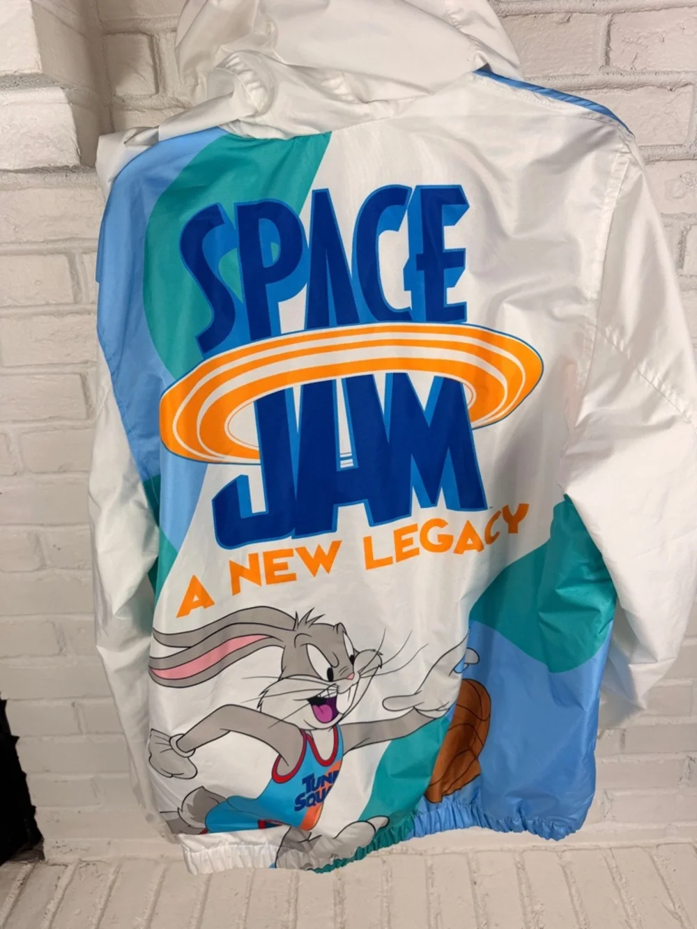 Members Only Space Jam A New Legacy‎ Windbreaker Jacket XL Hooded